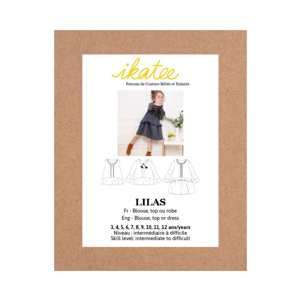Lilas - Pochette patron Ikatee 3 au 12 ans