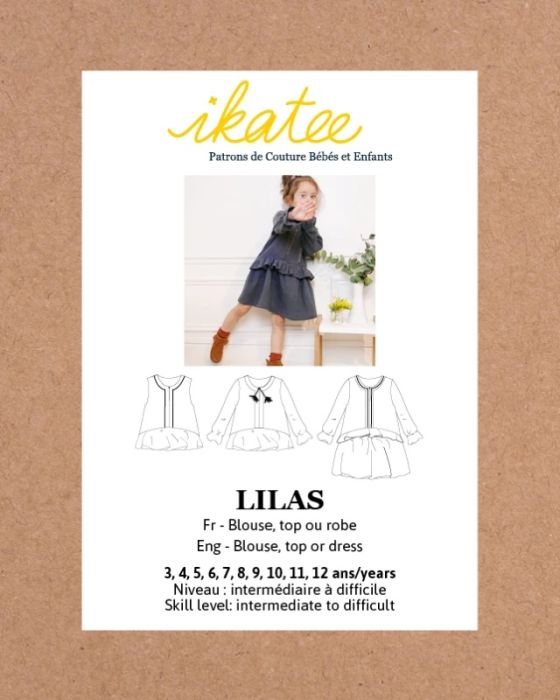 Lilas - Pochette patron Ikatee 3 au 12 ans