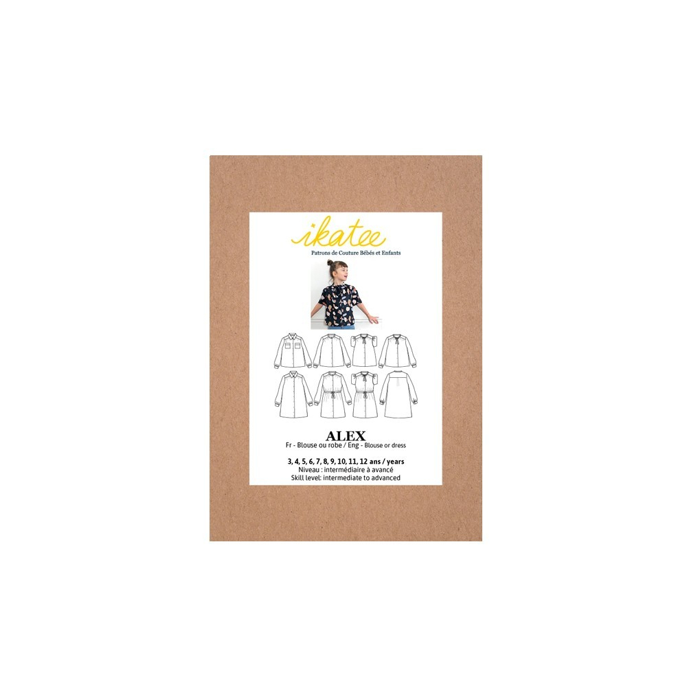 Pochette patron couture IKATEE Alex kids robe 3 au 12 ans
