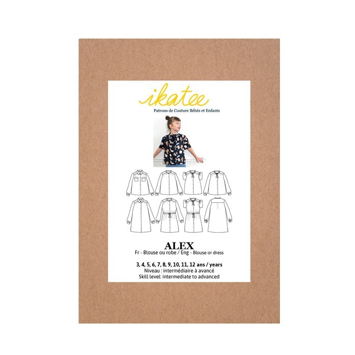 Pochette patron couture IKATEE Alex kids robe 3 au 12 ans