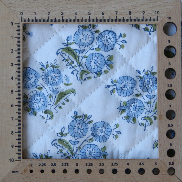 Anika - Tissu indien matelassé double face coton hand block largeur 100cm