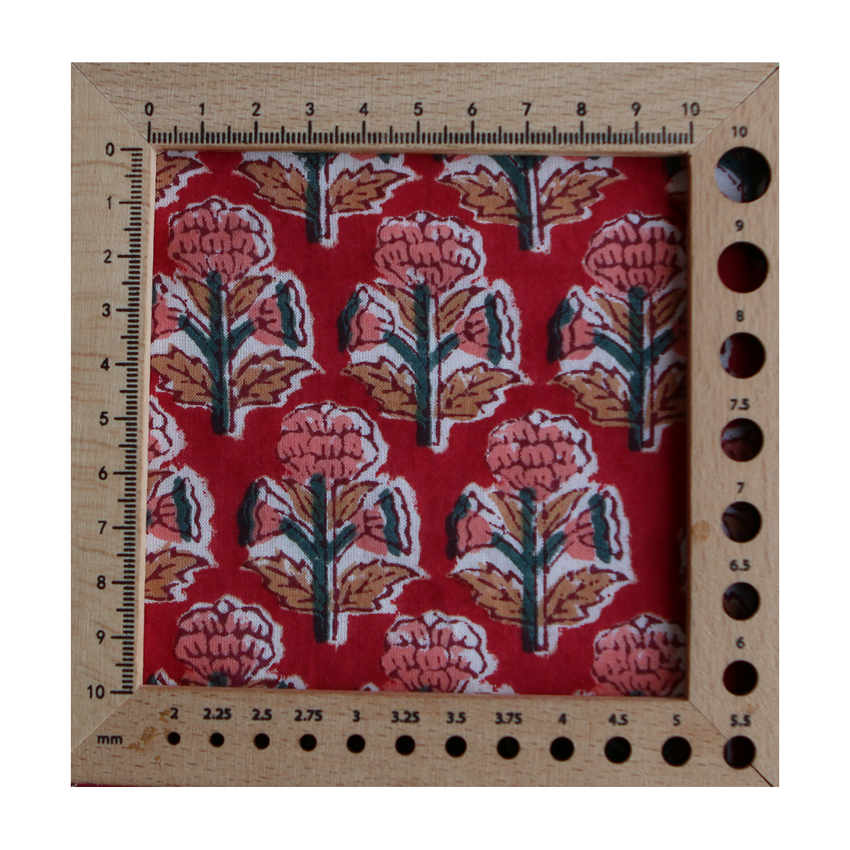 Chandra B - Tissu indien en coton imprimé main Hand Block Artisanal