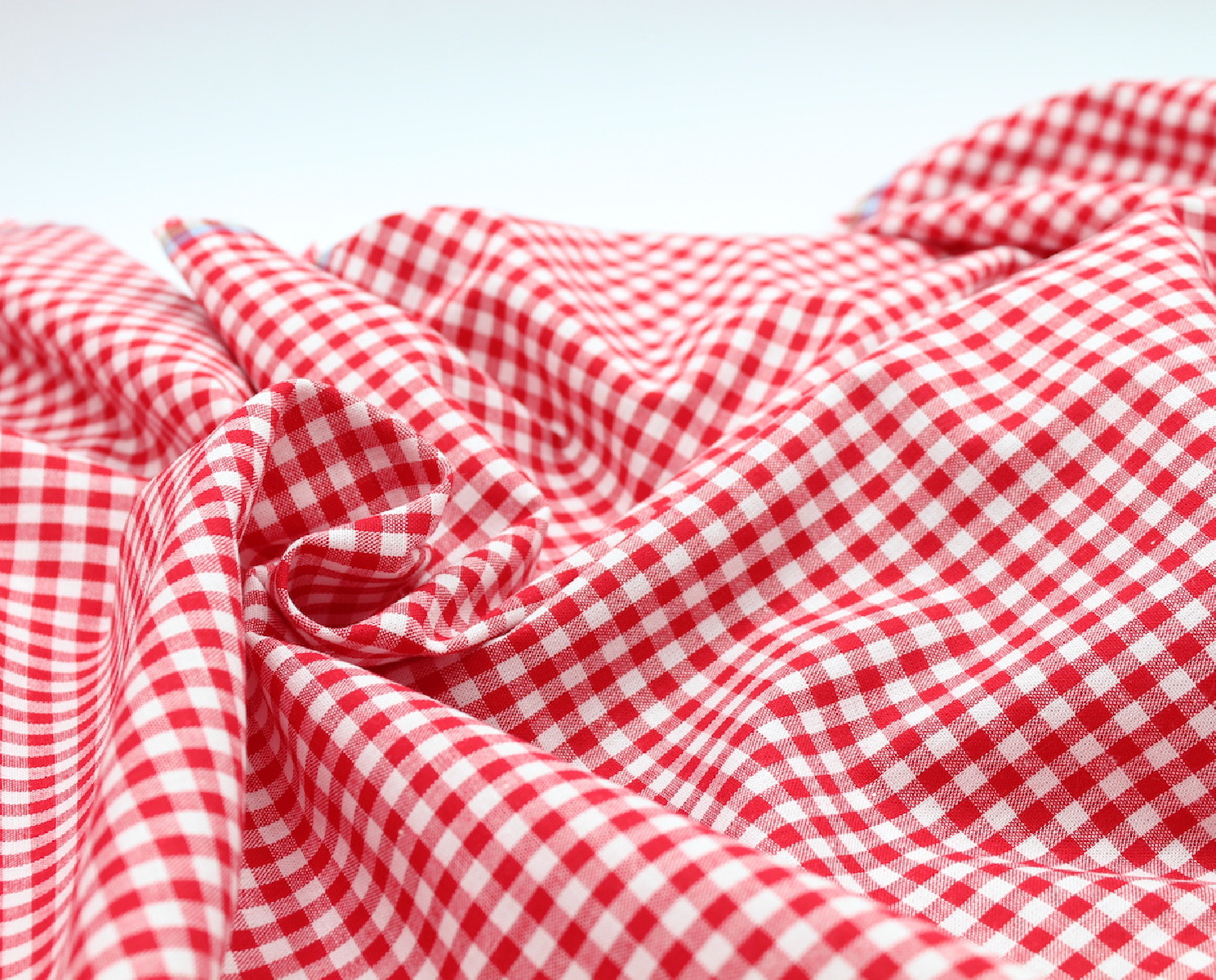 Coton vichy carreaux rouge et blanc 5mm Qualité Oeko-tex - 2