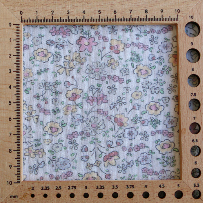 copy of Albane - Double gaze de coton motif fleuri bleu ocre