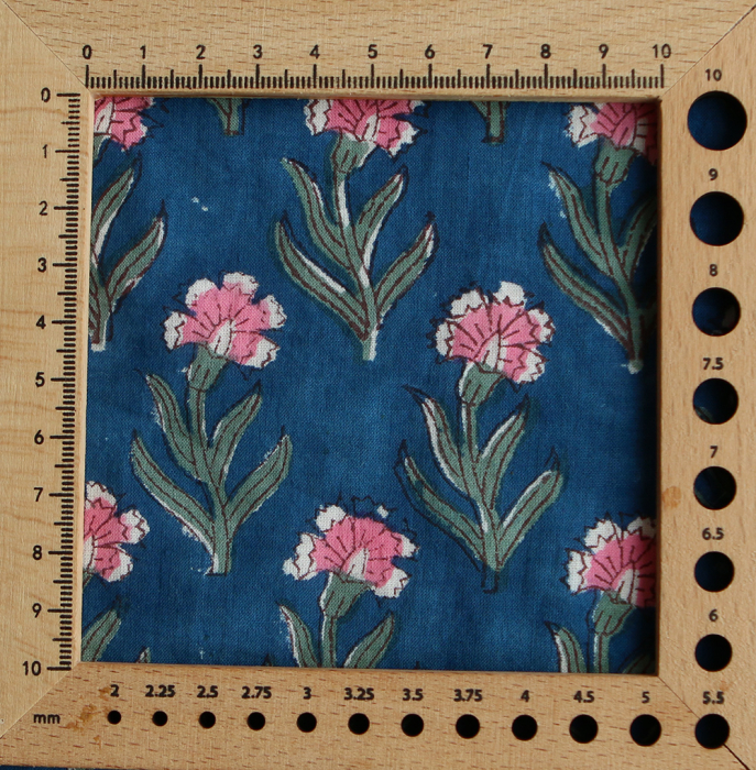 Neha B - Tissu indien en coton imprimé main Hand Block Artisanal