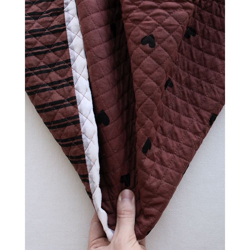 Dilara - Tissu indien matelassé double face coton hand block, largeur 100 cm