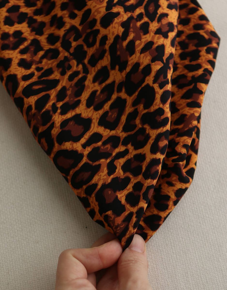 Viscose Ecovero imprimé léopard Graou coloris feu