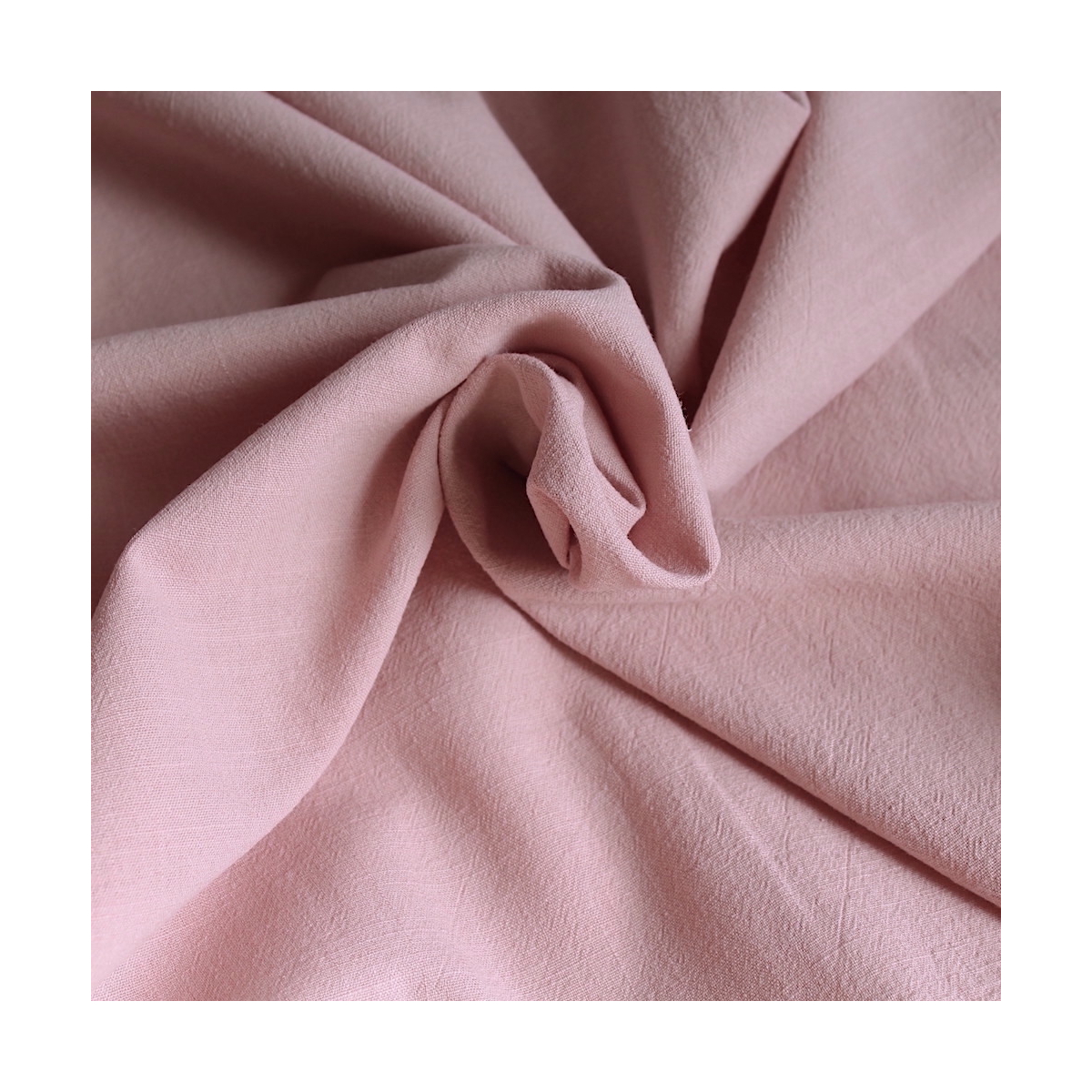 Coton lavé bio coloris vieux rose poudré