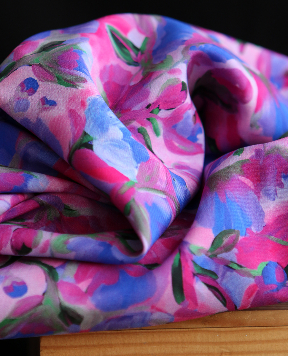 Fabiola - Viscose Ecovero imprimé fleuri purple