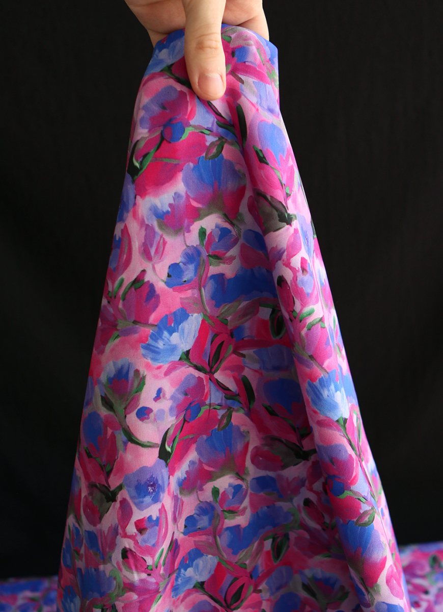 Fabiola - Viscose Ecovero imprimé fleuri purple