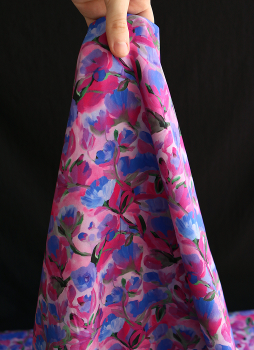 Fabiola - Viscose Ecovero imprimé fleuri purple