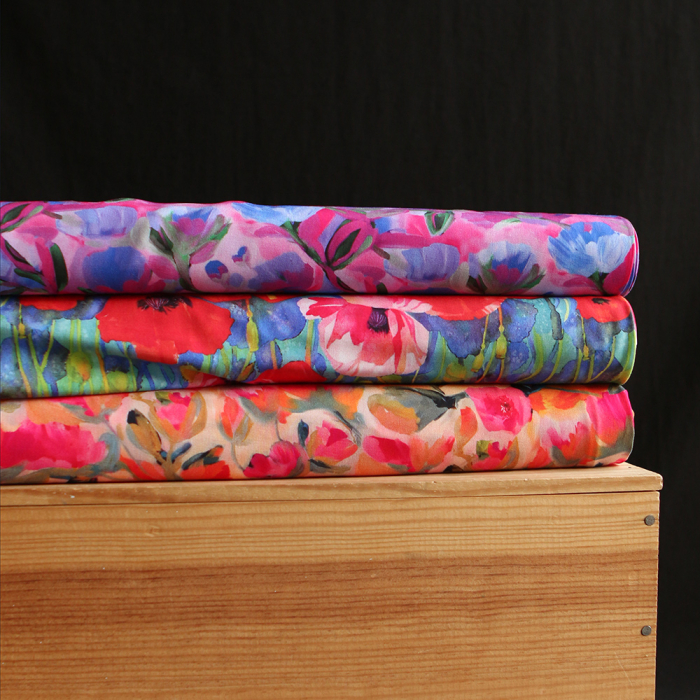 Fabiola - Viscose Ecovero imprimé fleuri purple