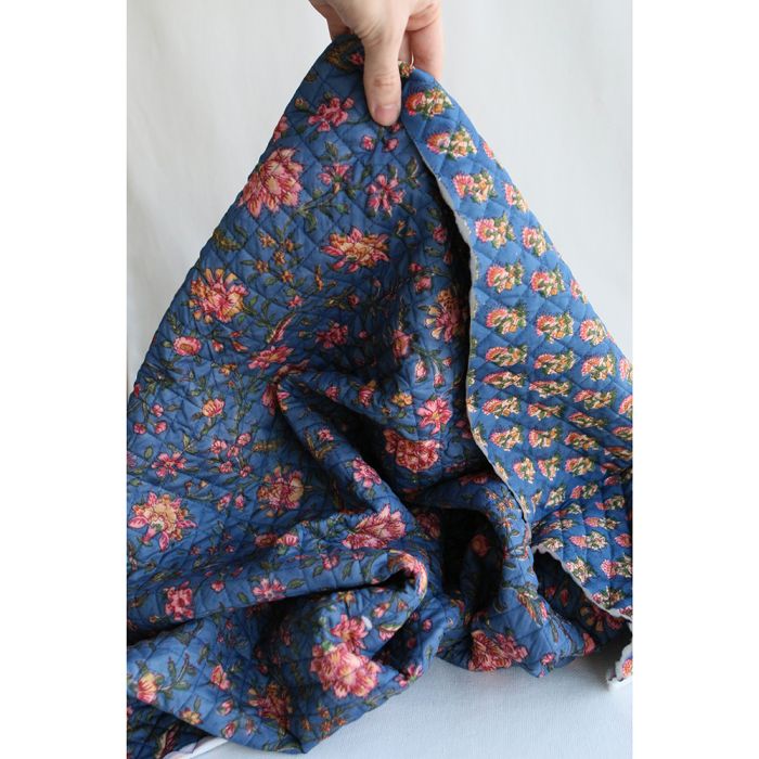 Saanvi - Tissu indien matelassé double face coton hand block, largeur 100 cm