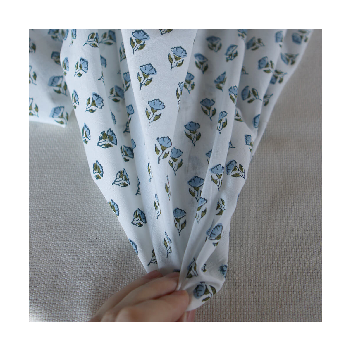 Anika B - Tissu indien coton hand block traditionnel