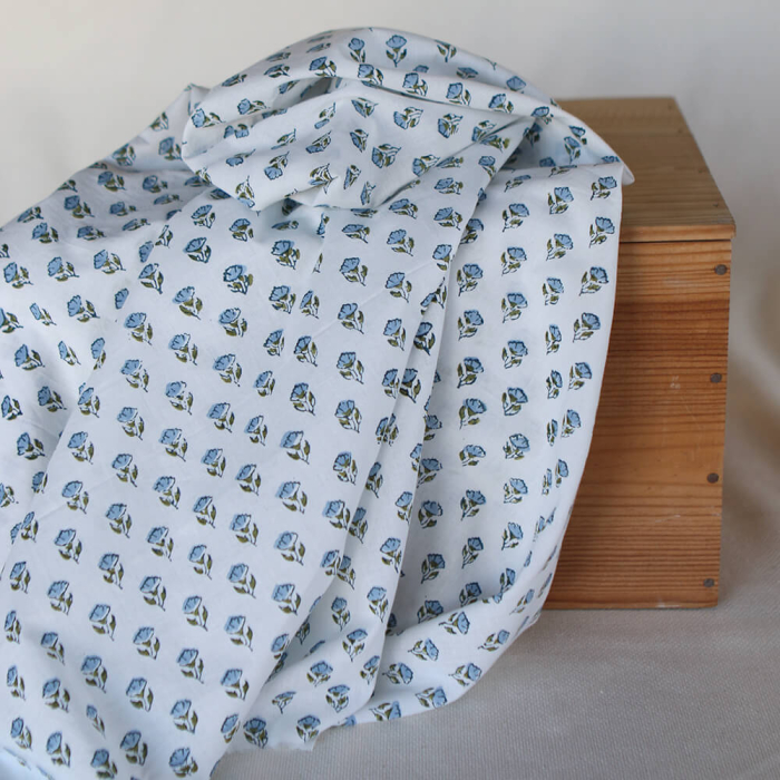 Anika B - Tissu indien coton hand block traditionnel