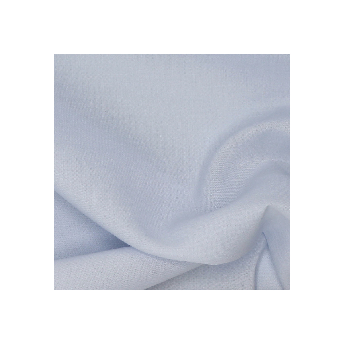 Voile de coton organique uni coloris BLEU poudré