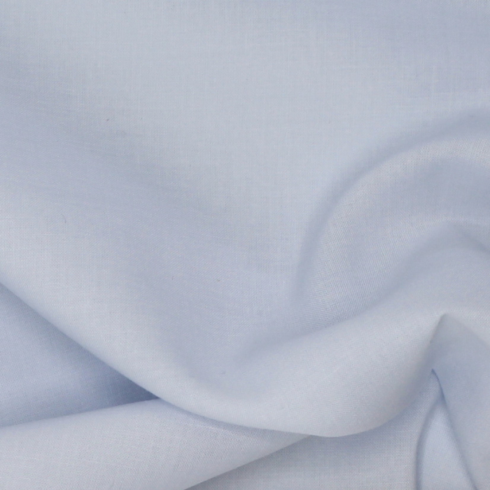 Voile de coton organique uni coloris BLEU poudré