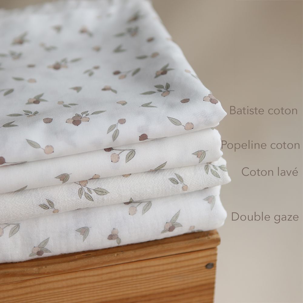 Hind - Coton lavé bio motif exclusif nature