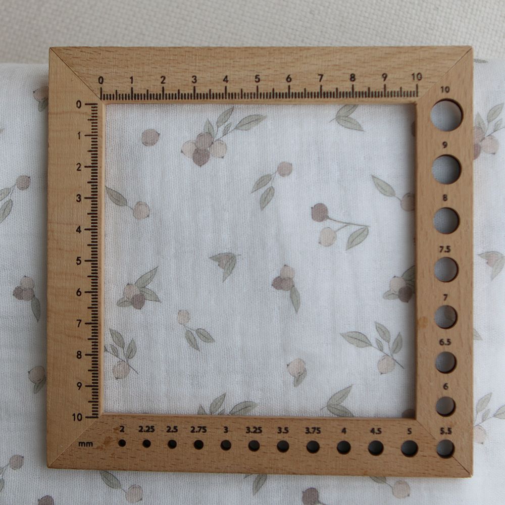 Hind - Double gaze de coton BIO exclusif blanc lait à motif nature