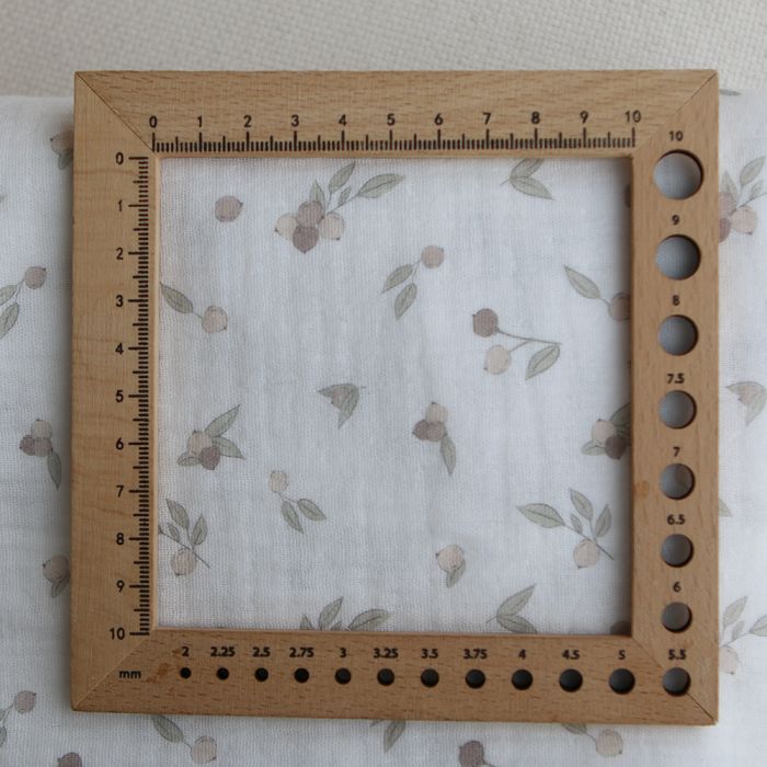 Hind - Double gaze de coton BIO exclusif blanc lait à motif nature