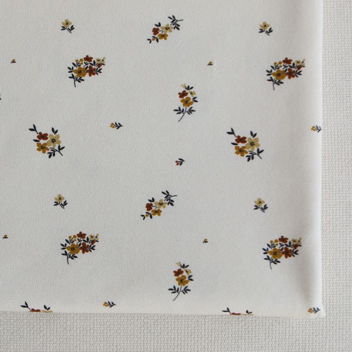 Laure - Jersey coton BIO motif exclusif Laure cuir