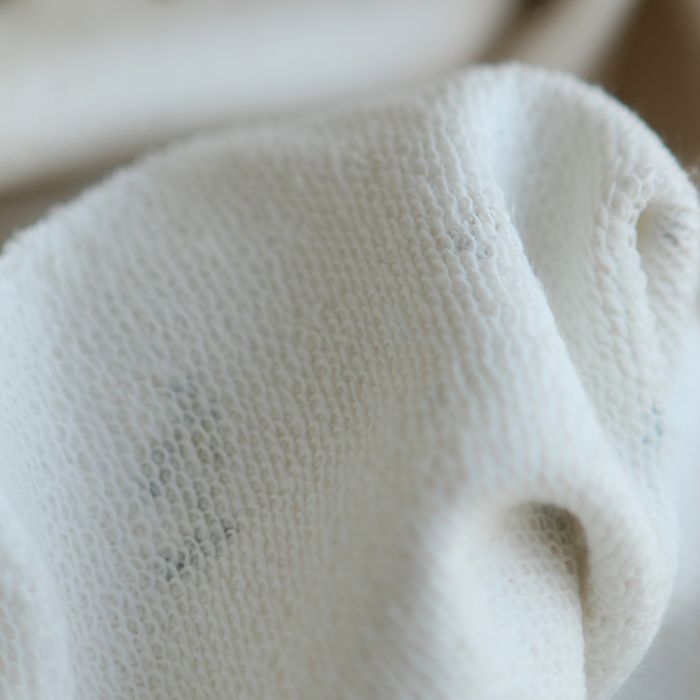 Laure - Sweat mélange de coton bouclettes motif exclusif Laure cuir