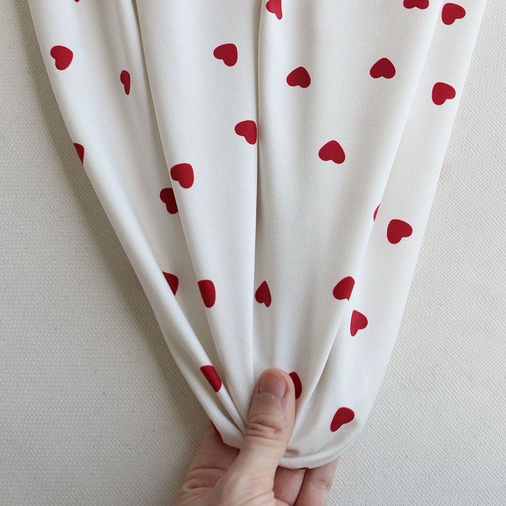 Little Manou - Jersey coton bio motif exclusif coeurs rouges