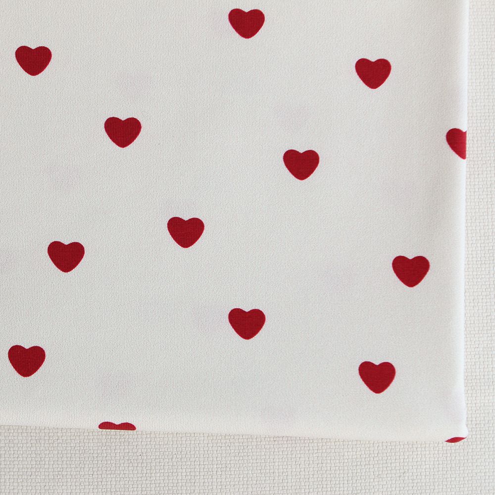 Little Manou - Jersey coton bio motif exclusif coeurs rouges