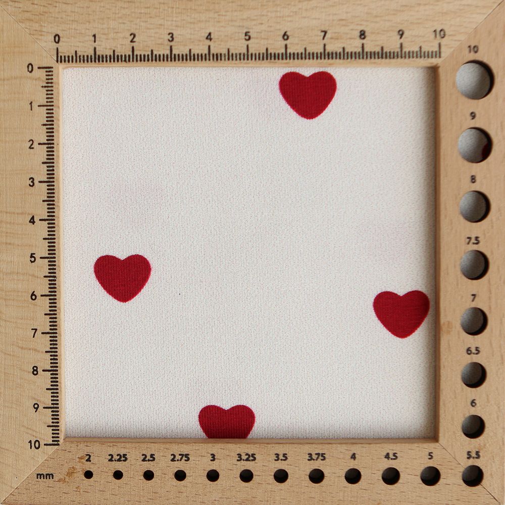 Little Manou - Jersey coton bio motif exclusif coeurs rouges