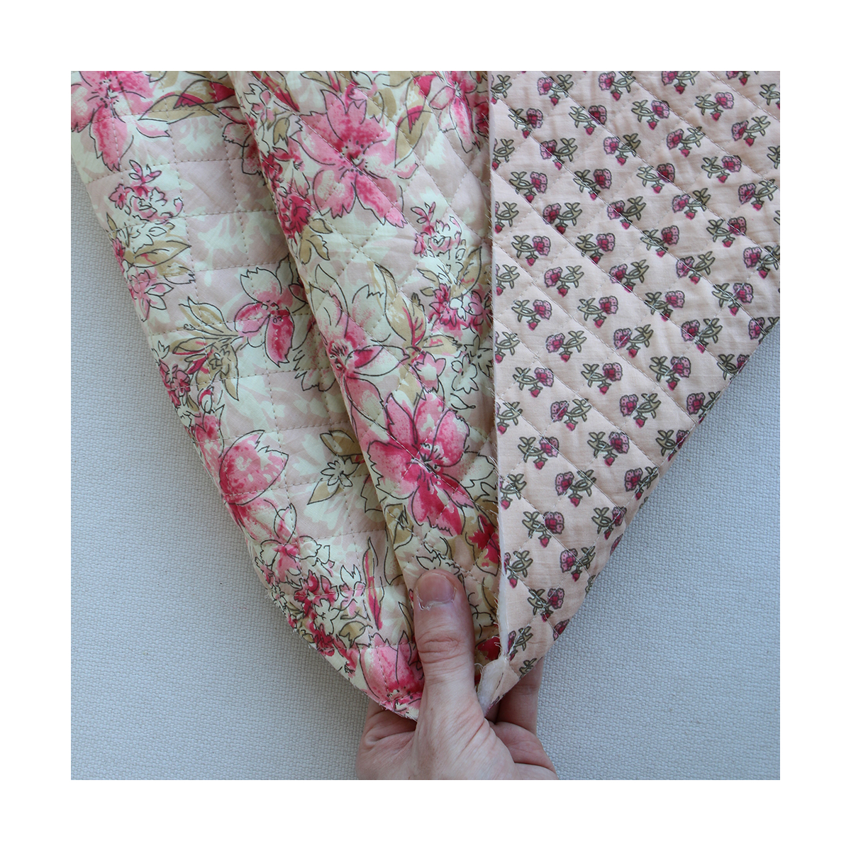 copy of Jamila - Tissu indien matelassé double face coton hand block largeur 100cm