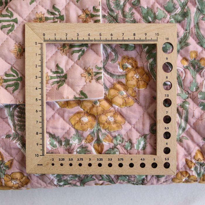 Suhani - Tissu indien matelassé double face coton hand block largeur 100cm