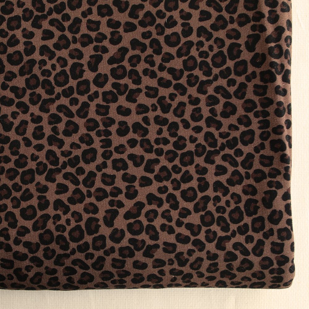 copy ofLea - Sweat mélange de coton bouclettes motif exclusif graou rosé brun