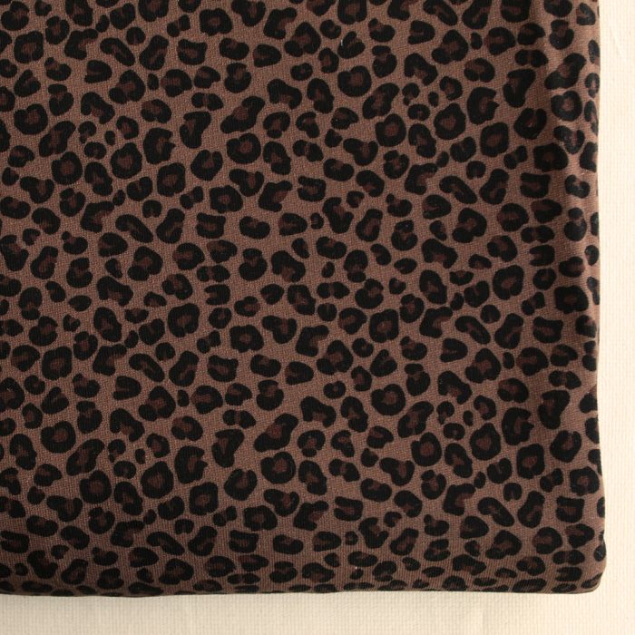 copy ofLea - Sweat mélange de coton bouclettes motif exclusif graou rosé brun