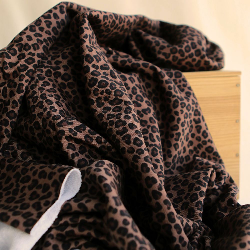 copy ofLea - Sweat mélange de coton bouclettes motif exclusif graou rosé brun