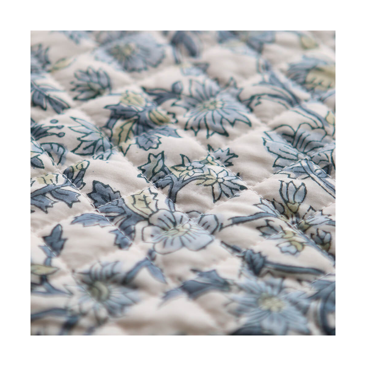 Tara - Tissu indien matelassé double face coton hand block largeur 100cm