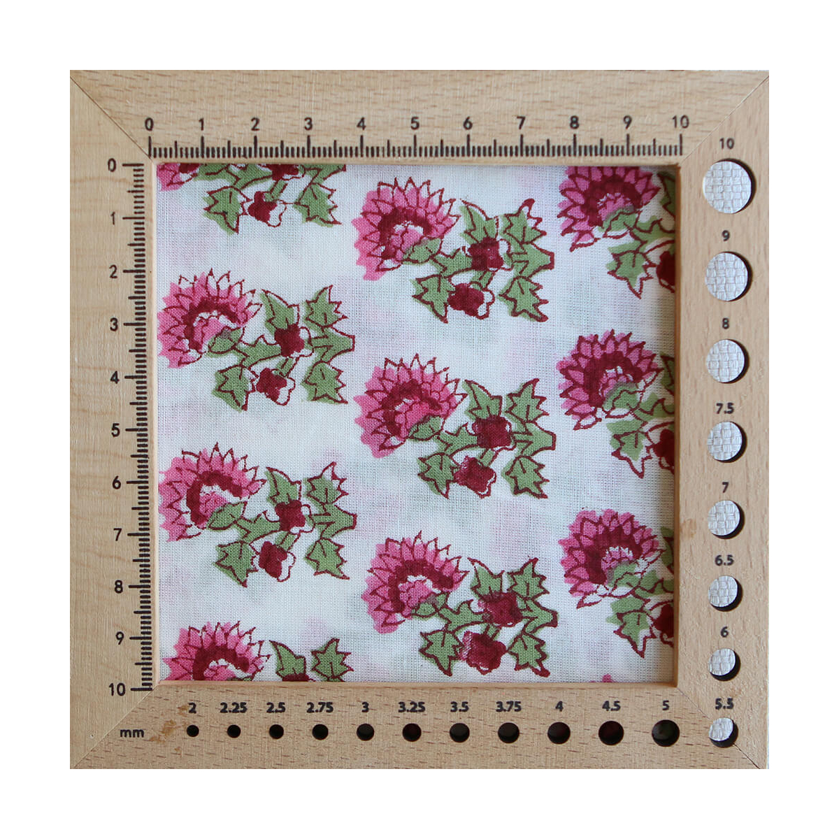 Jamila B - Tissu indien en coton imprimé main Hand Block