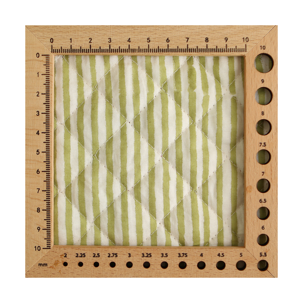 Ravi - Tissu indien matelassé double face coton hand block teal largeur 100cm
