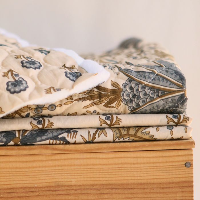 copie de Kiran - Tissu indien matelassé double face coton hand block largeur 100cm