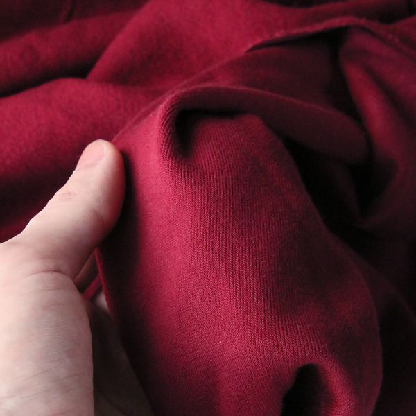 Jersey sherpa envers polaire rouge foncé 2
