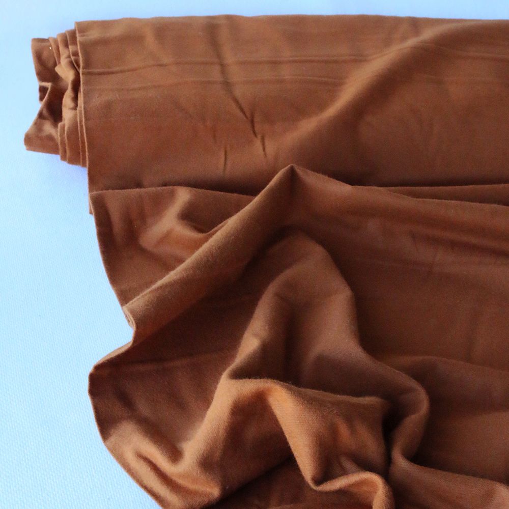 Flanelle coton coloris roux