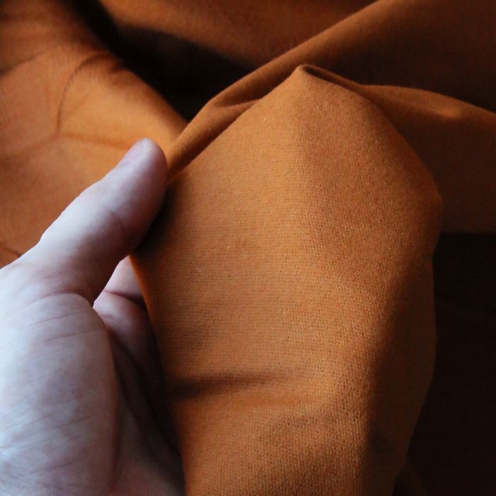 Flanelle coton coloris roux