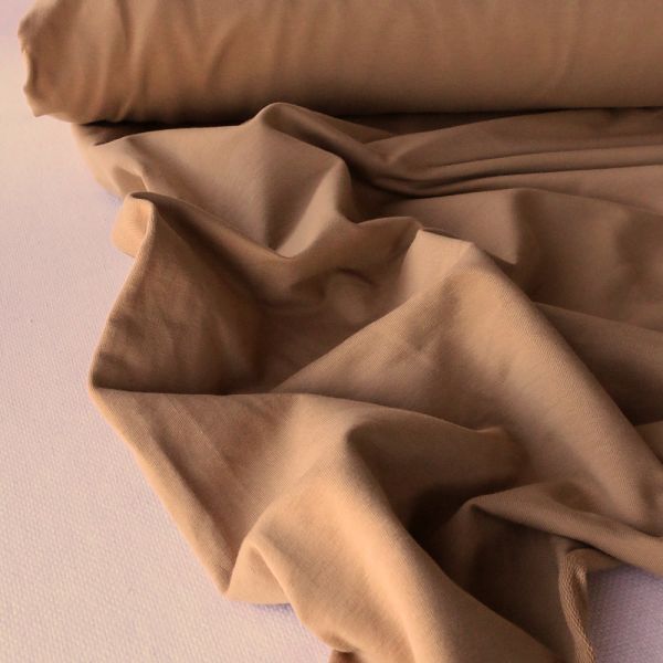 Sweat French terry bouclettes coloris camel