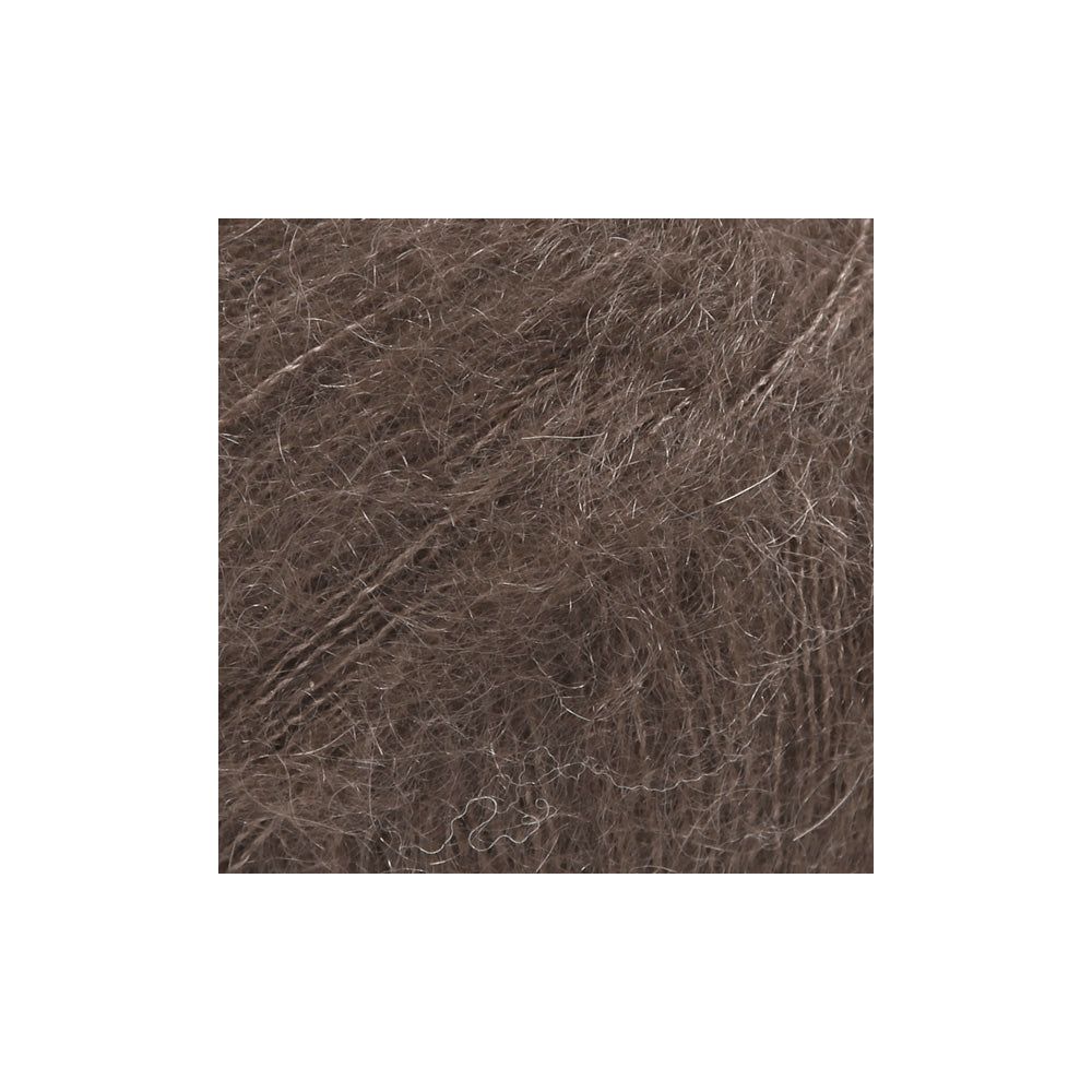 Marron foncé – Laine DROPS Kid-Silk mohair et soie, 25 g / 210 m