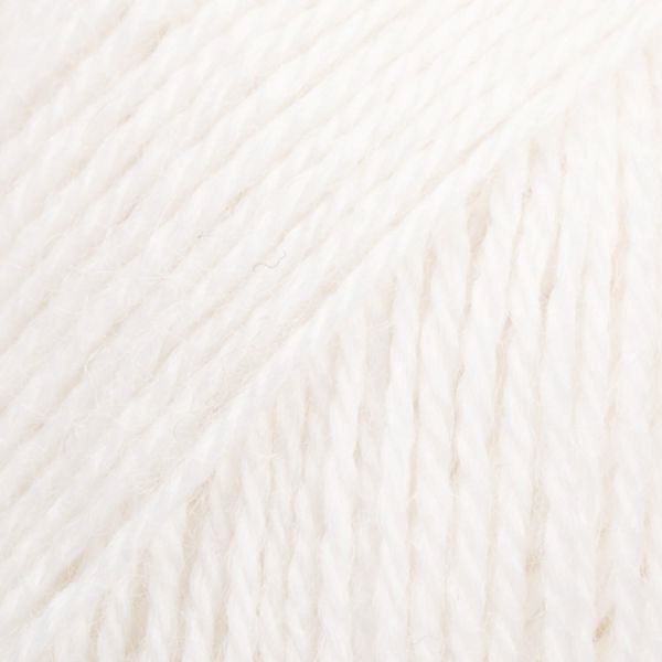 Blanc – Laine DROPS Alpaca 100 % alpaga, 50 g / 167 m