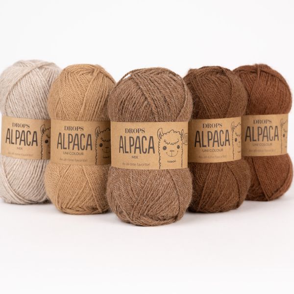 Brun cuivré – Laine DROPS Alpaca 100 % alpaga, 50 g / 167 m 2