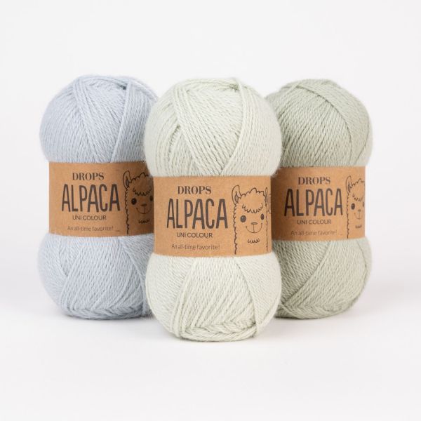 Vert sauge – Laine DROPS Alpaca 100 % alpaga, 50 g / 167 m 2