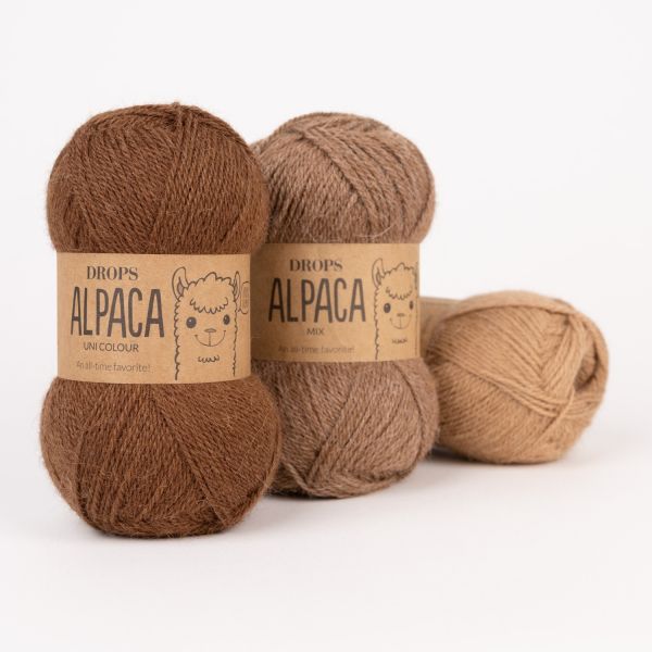Beige amande – Laine DROPS Alpaca 100 % alpaga, 50 g / 167 m 2