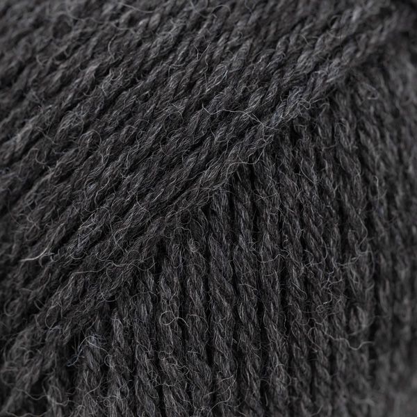 Gris charbon chiné – Laine DROPS Saga pure laine, 50 g / 100 m