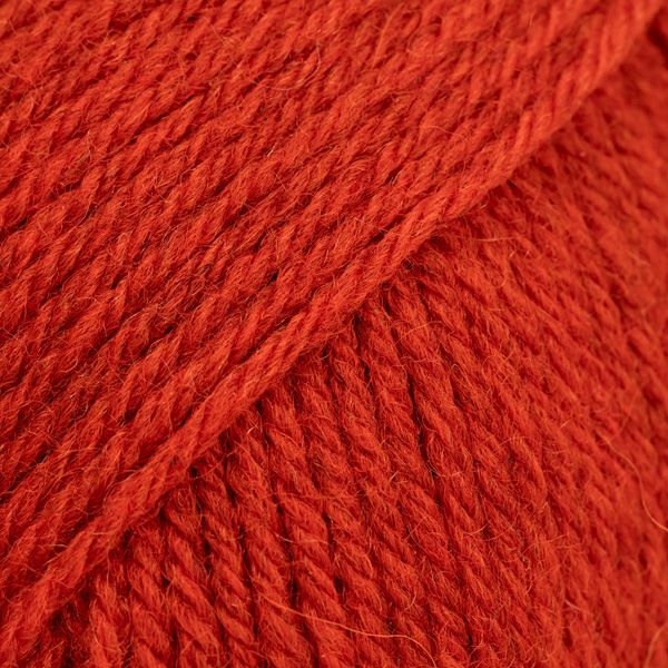 Rouge cayenne chiné – Laine DROPS Saga pure laine, 50 g / 100 m