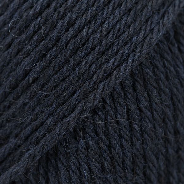 Bleu marine foncé chiné – Laine DROPS Saga pure laine, 50 g / 100 m